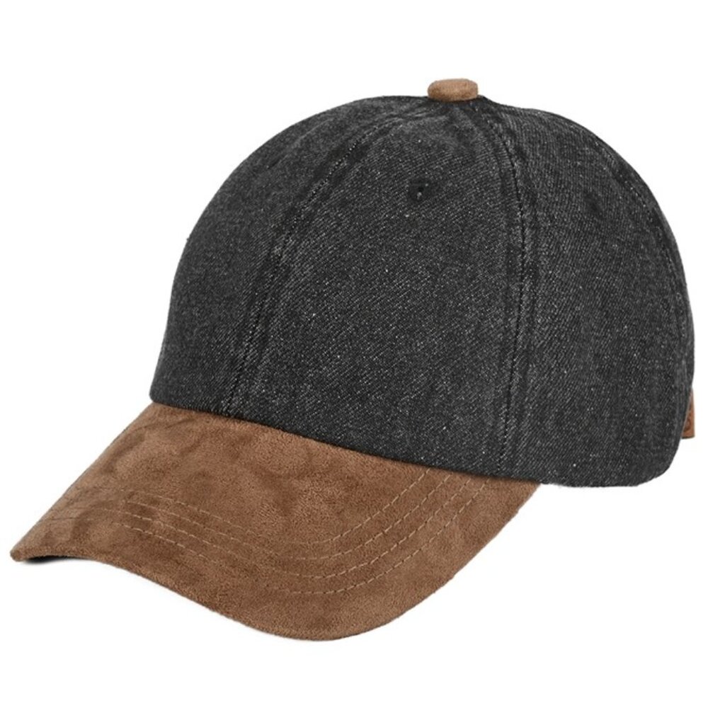 Two Tone Cotton Twill Denim Baseball Cap